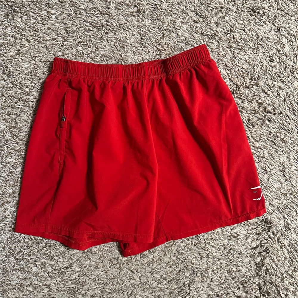 Gymshark Red Athletic Shorts